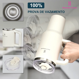 Copo térmico portátil ROMANTIC CROWN em aço inoxidável, 1200ml/1,2L, com tampa e canudo.